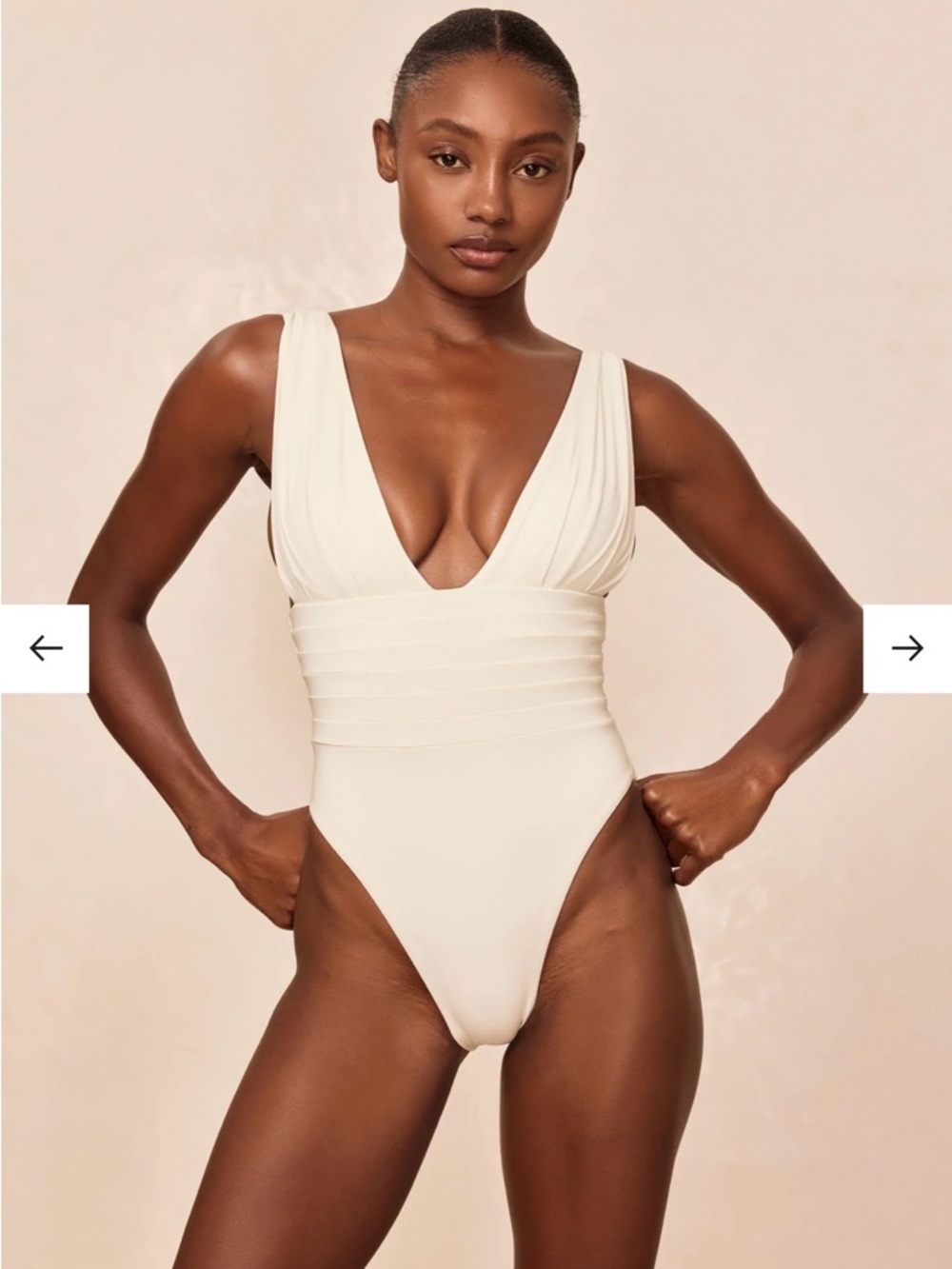 Monday Swimwear Florence One Piece Ivory Size Small